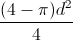 \frac{(4-\pi)d^2}{4}