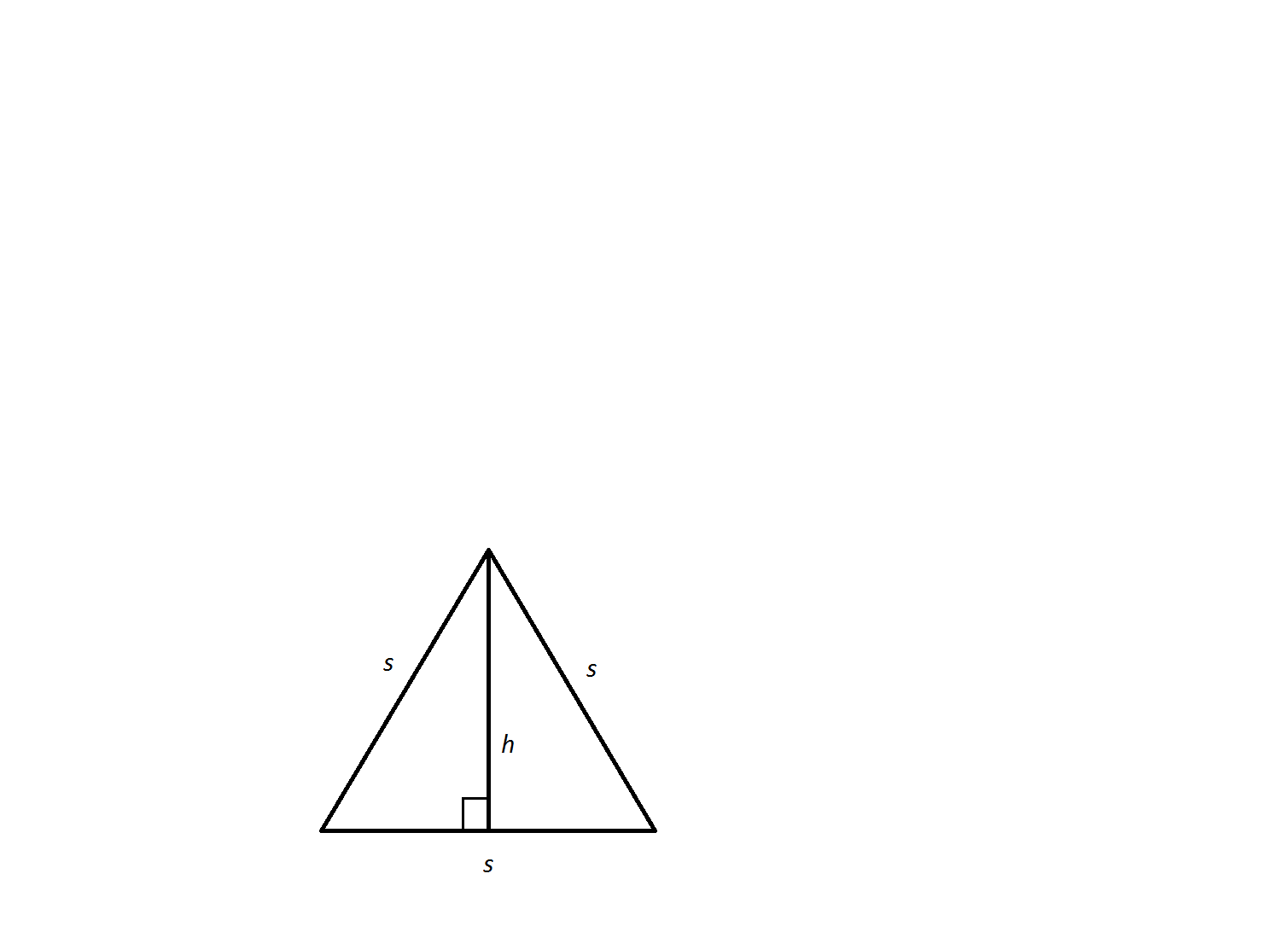 isosceles triangle area formula